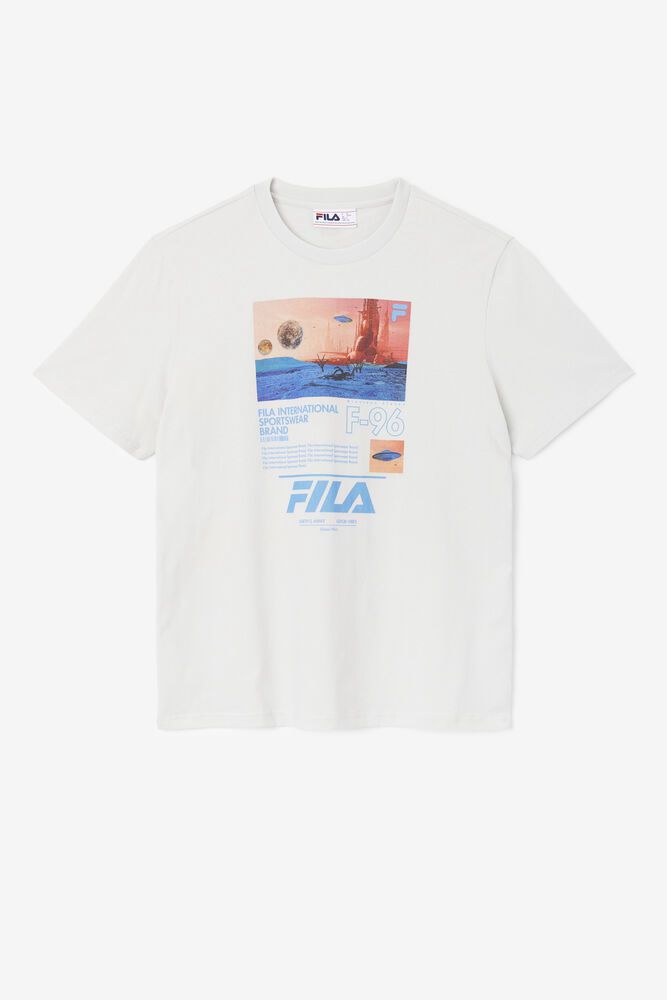 Fila Ceylon White T-Shirt Mens - NZ 45719-CZFB